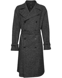 Dolce & Gabbana - Dotted Wool Double-Breasted Trench Coat - Lyst