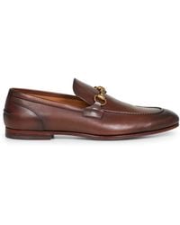 Gucci - Dark Leather Jordaan Loafers - Lyst