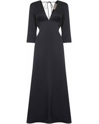 Blanca Vita - Midnight Satin Albox Long Dress - Lyst