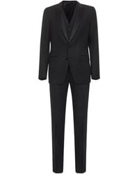 Dolce & Gabbana - Wool And Silk Three-Piece Martini Tuxedo Suit - Lyst