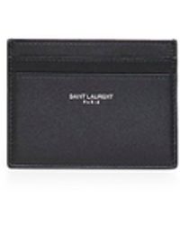 Saint Laurent - Smooth Leather Paris Card Holder - Lyst