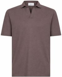 D 40 - Cotton Jersey Buttonless Polo Shirt - Lyst