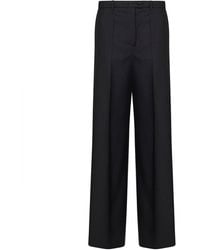 Jil Sander - Wool-Mohair Canvas Wide-Leg Trousers - Lyst