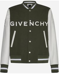 Givenchy - Wool And Leather Varsity Jacket - Lyst