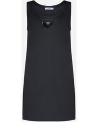 Prada - Re-nylon Mini Dress - Lyst