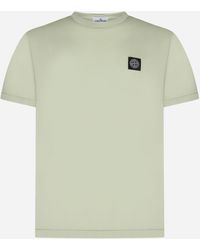 Stone Island - Logo-patch Cotton T-shirt - Lyst