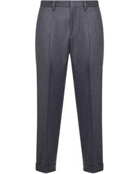 D 40 - Wool And Cashmere Flannel Tiberio Trousers<Br - Lyst