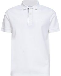 Burberry - Cotton Pique Polo Shirt With Ekd Embroidery - Lyst