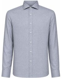 Brunello Cucinelli - Long-Sleeve Shirt Cotton-Lyocell - Lyst