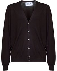D 40 - Virgin Wool Knit V-Neck Cardigan<Br - Lyst