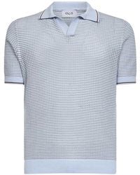 D 40 - Cotton Knit Short-Sleeved Polo Shirt - Lyst