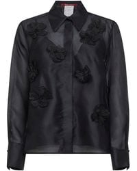 Max Mara - Silk Organza Mseagi Embroidered Shirt - Lyst