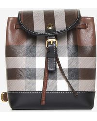 Burberry - Check Canvas Micro Backpack - Lyst