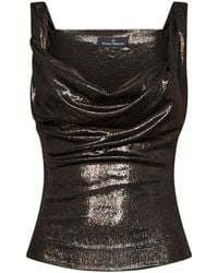Vivienne Westwood - Bronze Metallic Jersey Anna Top - Lyst