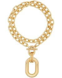 Rabanne - Double Xl Link Necklace With Pendant - Lyst