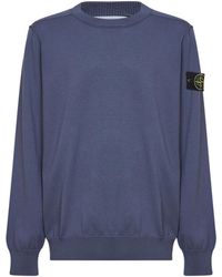 Stone Island - Organic Cotton Knit Crewneck Sweater - Lyst