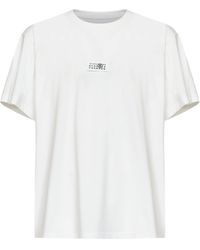 MM6 by Maison Margiela - Off- Cotton Numeric T-Shirt - Lyst