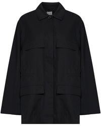 TOTEME - Cotton Blend Drawstring Utility Jacket - Lyst