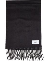 D 40 - Sciarpa Con Frange Grigia E Nera - Lyst