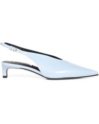 Jil Sander - Powder Leather Pointed Slingback Pumps - Lyst