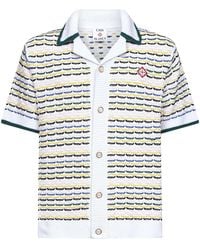 CASABLANCA - Crochet Cotton Tuck Stitch Shirt - Lyst