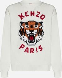 KENZO - Lucky Tiger Cotton Sweater - Lyst