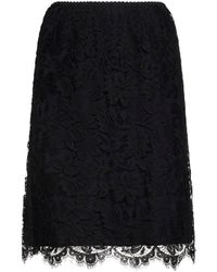 Chloé - Floral Lace Straight Skirt - Lyst