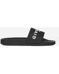 Givenchy - Logo-detail Rubber Sliders - Lyst