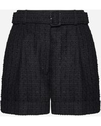 Lardini - Belted Boucle' Shorts - Lyst