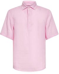 MC2 Saint Barth - Linen Raphael Short-Sleeved Polo Shirt - Lyst