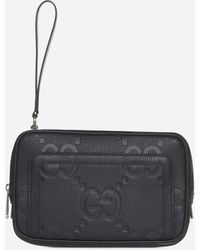 Gucci - GG Jumbo Leather Pouch - Lyst