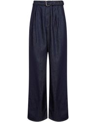 Dries Van Noten - Denim Belted Wide-Leg Jeans - Lyst