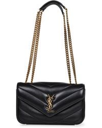 Saint Laurent - Borsa A Spalla Loulou Small Nera - Lyst