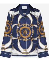 Bally - Marine Print Silk Shirt - Lyst