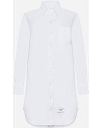 Thom Browne - Cotton Mini Shirt Dress - Lyst