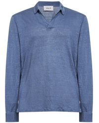 D 40 - Slub Linen Jersey Polo Shirt - Lyst