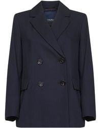 Max Mara - Crepe Wool Twill Ester Blazer - Lyst