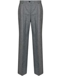 Dolce & Gabbana - And Prince Of Wales Check Wool And Cashmere Straight-Leg Trousers - Lyst
