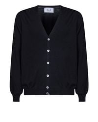 D 40 - Virgin Wool Knit V-Neck Cardigan - Lyst