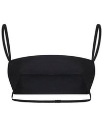 Jil Sander - Wool And Silk Faille Bralette Top - Lyst