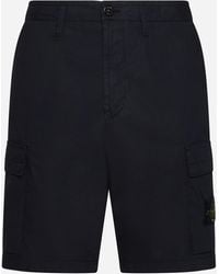 Stone Island - Regular-fit Cotton Cargo Shorts - Lyst
