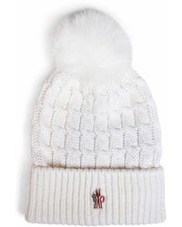Moncler - Cable-Knit Wool Pom-Pom Beanie - Lyst