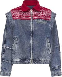 PDF - Denim Cape Jacket - Lyst