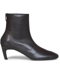 TOTEME - Bark Soft Nappa Leather Ankle Boots - Lyst