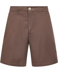 Brunello Cucinelli - Hazelnut Gabardine Bermuda Shorts - Lyst