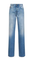 Gucci - Light Flared Cotton Denim Jeans - Lyst