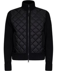 Moncler - Wool And Cashmere Blend Zip-Up Padded Cardigan - Lyst