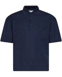 Saint Laurent - Cotton Piqué Cassandre Polo Shirt - Lyst