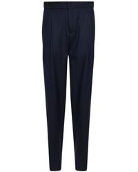 Giorgio Armani - Chevron Wool And Cashmere Trousers - Lyst