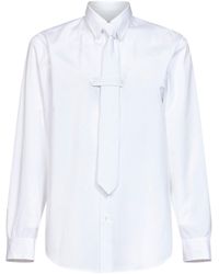 Dries Van Noten - Cotton Poplin Cilian Shirt With Tie - Lyst